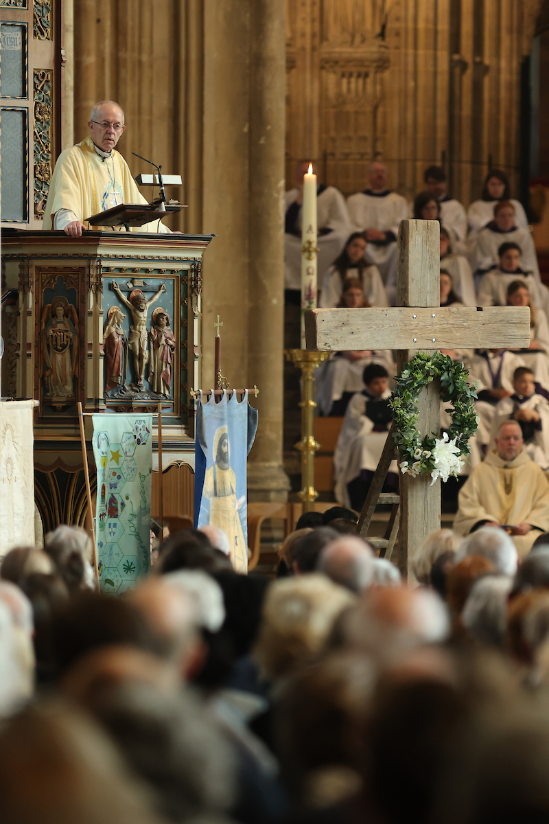 Archbishop Justin's Easter sermon, sung eucharist Canterbury cathedral