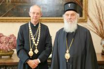 Archbishop Justin Welby and His Holiness Irinej (Lambeth Palace) 