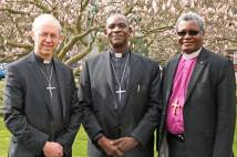 Archbishop Josiah Idowu-Fearon (centre) with Archbishop Justin Welby and Bishop James Tengatenga.
