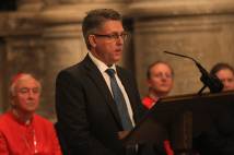 Kevin Hyland at speaking about slavery during at service at Westminster Abbey 