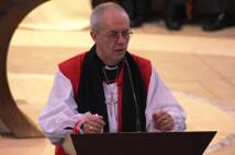 Archbishop Justin Welby at Down Cathedral, Downpatrick, Northern Ireland, 17 March 2015.
