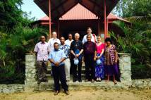 The Archbishop and Mrs Welby with the Archbishop of Papua New Guinea and diocesan bishops.
