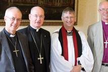 Archbishop Justin, Bishop Richard Moth, Canon Michael Kavanagh and Bishop James Langstaff, pictured at Lambeth Palace.