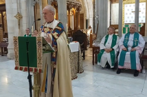 Archbishop Justin Welby delivering a sermon in St George's Cathedral, Jerusalem