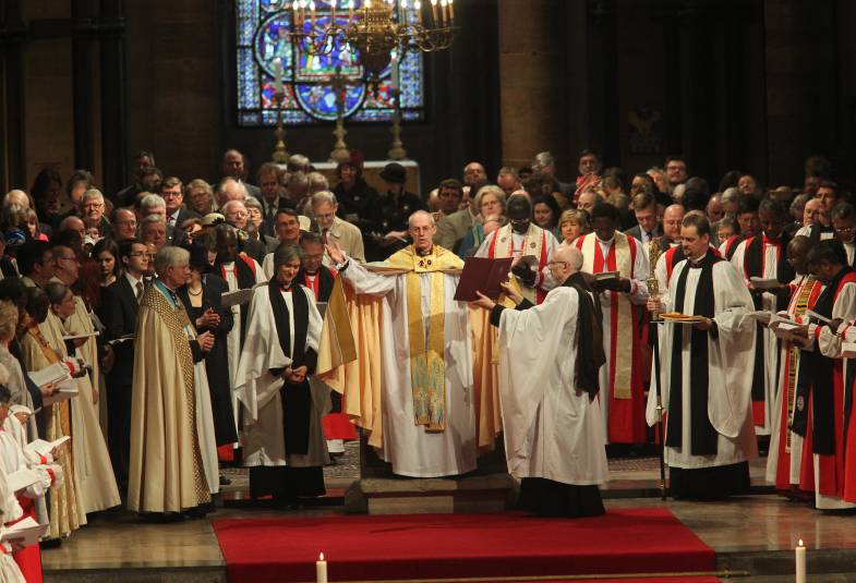 The enthronement of Justin Welby as Archbishop of Canterbury at Canterbury Cathedral in March 2013