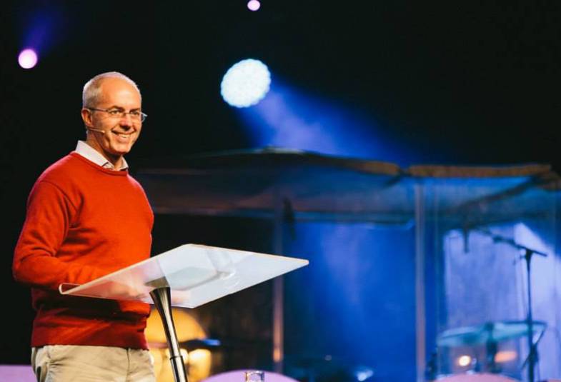 "Our calling is to be a holy people available to God at any cost to us." Archbishop Justin at HTB Focus, Camber Sands, Mon 27 July 2015. (Picture: HTB Focus)