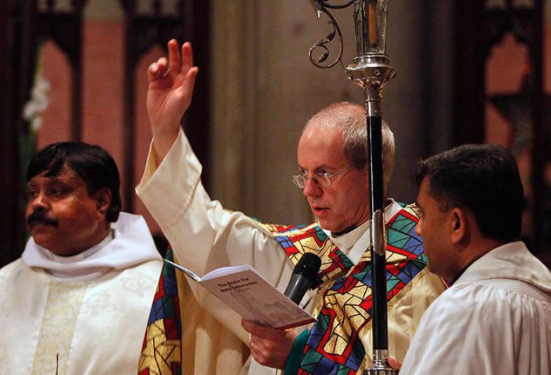 Archbishop Justin at a special Thanksgiving service at tCathedral of the Resurrection, Lahore, 28 May 2014. (Reuters) 