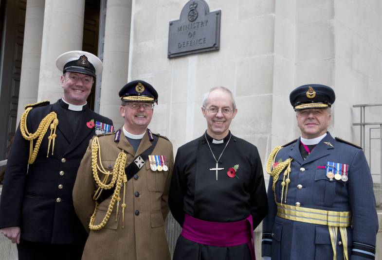 Archbishop with Armed Forces chaplains 