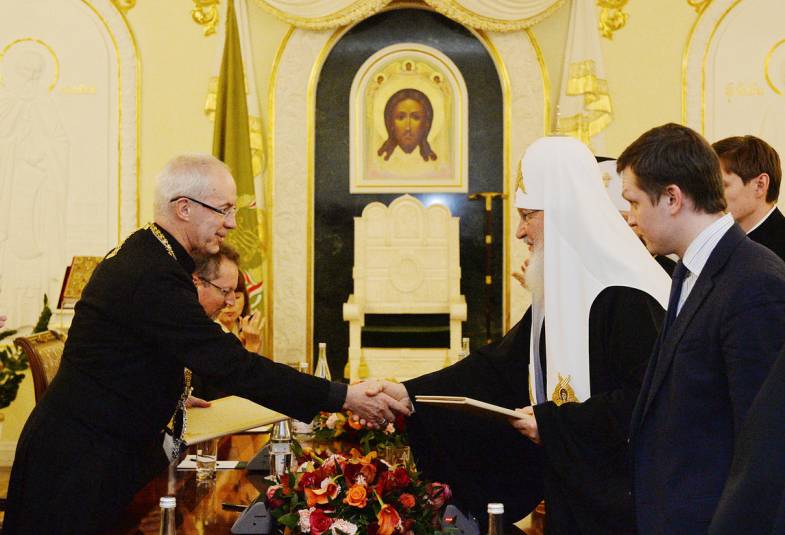 Archbishop Justin Welby meeting with His Holiness Kirill in Moscow, 21 November 2017.