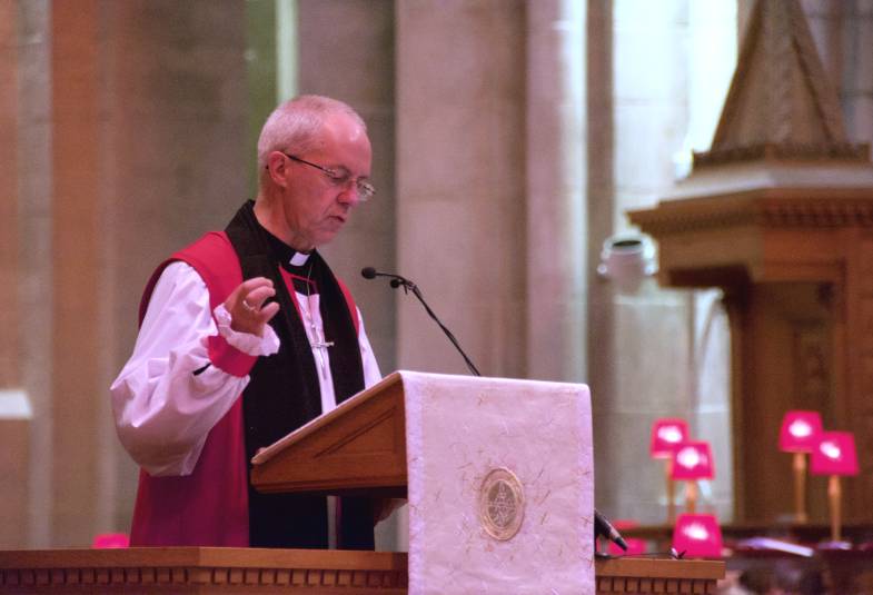 Archbishop Justin Welby at St Anne's Cathedral, Belfast, 1 November 2015. (Photograph: Zach Dunn)