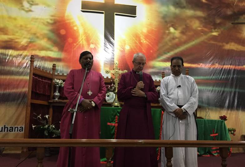 Archbishop Justin at Christ Church, Youhanabad, Pakistan, Sunday 20 November 2016. 