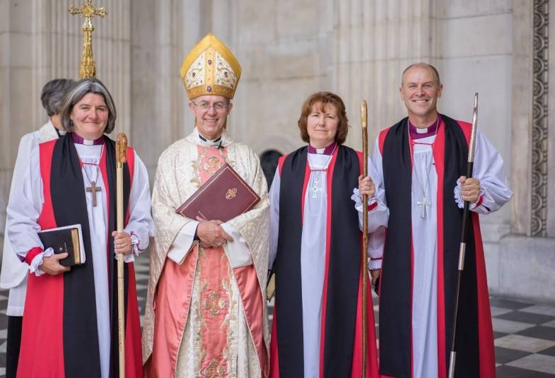 L-r: Bishop Ruth, Archbishop Justin, Bishop Anne and Bishop Ric. (Photograph: St Paul's Cathedral)