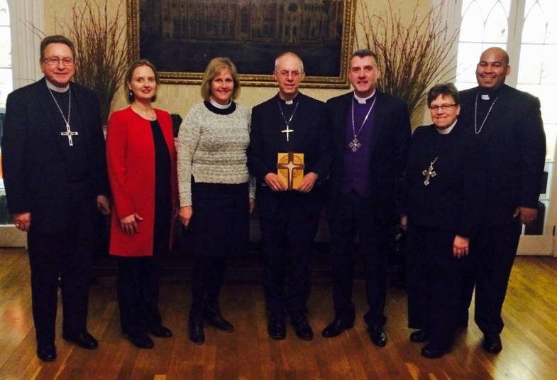 Archbishop Justin Welby with a delegation of church leaders from the Evangelical Lutheran Church in America.