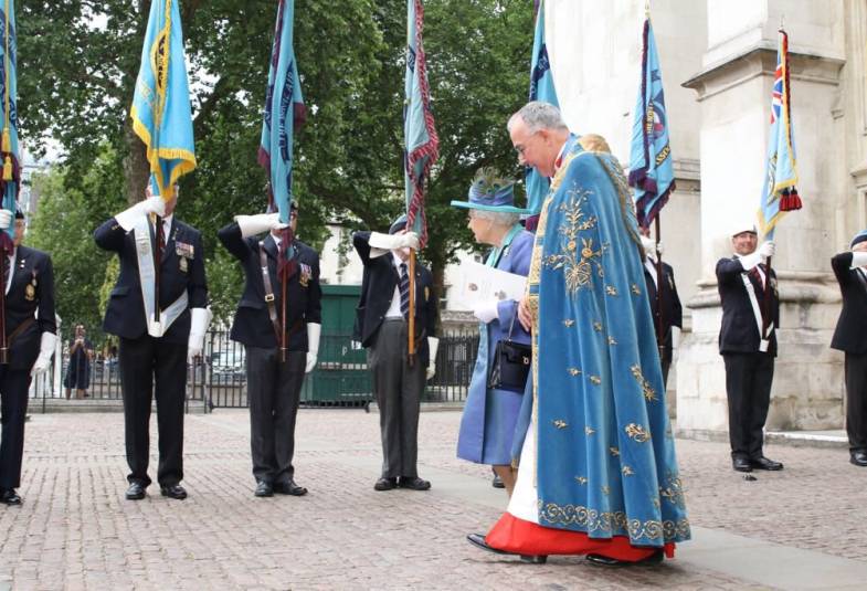 The Queen at the RAF centenary at Westminster Abbey 