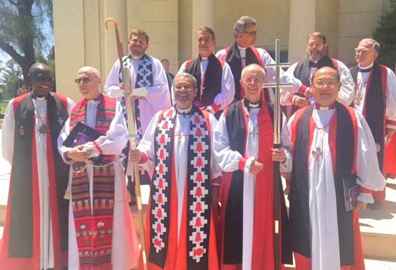 Justin Welby with Church of Chile clergy