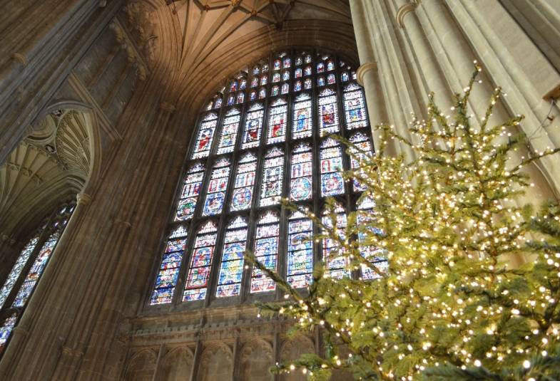Christmas tree in Canterbury Cathedral 