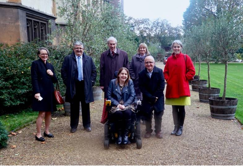 The Reimagining Care Commissioners outside of Lambeth Palace.