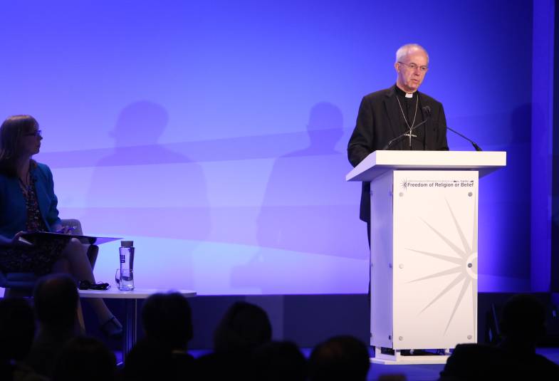 Archbishop Justin speaking at the Annual Global Ministerial Summit on Freedom of Religion or Belief,