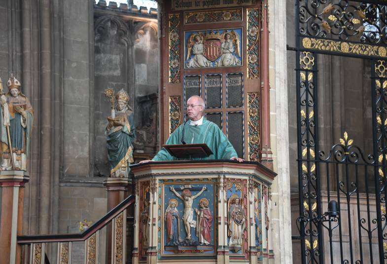 Archbishop Justin preaches at Canterbury Cathedral