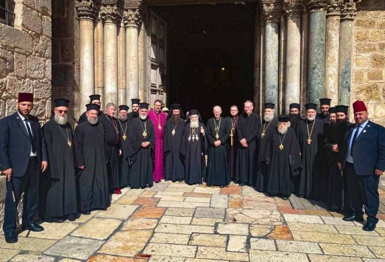 Archbishop of Canterbury with church leaders in Jerusalem 