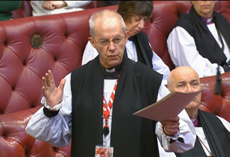 Archbishop specks at House of Lords debate 'Love Matters'