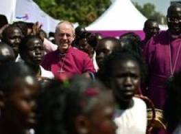 Archbishop Justin visiting South Sudan, January 2014.  