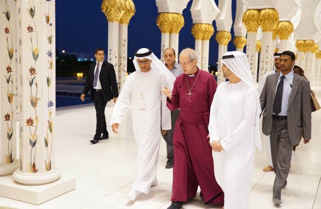 Archbishop Justin Welby with Muslim leaders in Abu Dhabi