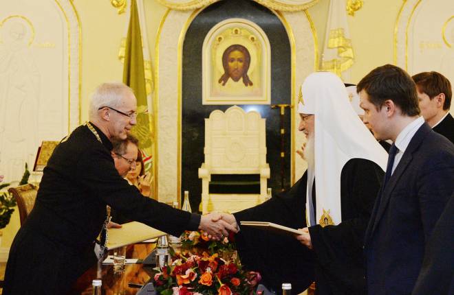 Archbishop Justin Welby meeting with His Holiness Kirill in Moscow, 21 November 2017