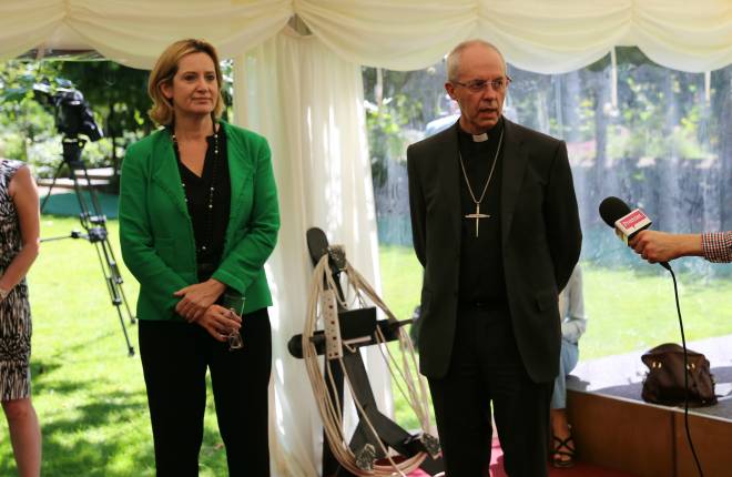 Archbishop Justin Welby joined the Home Secretary for the launch of the Full Community Sponsorship scheme. 
