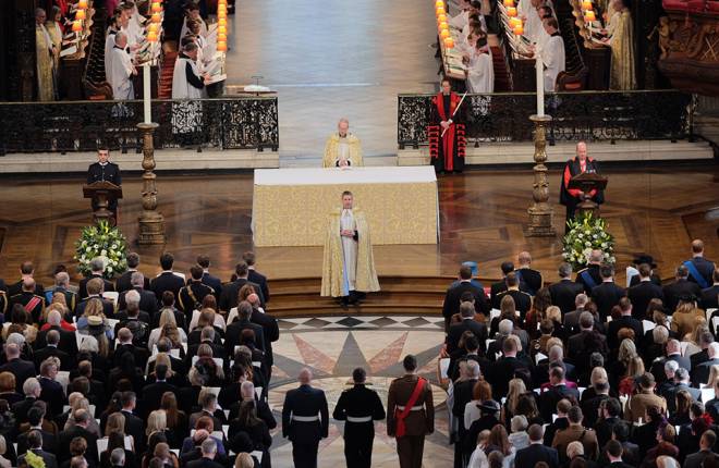 Archbishop Justin Welby at a service at St Paul's Cathedral to mark the end of combat operations in Afghanistan.