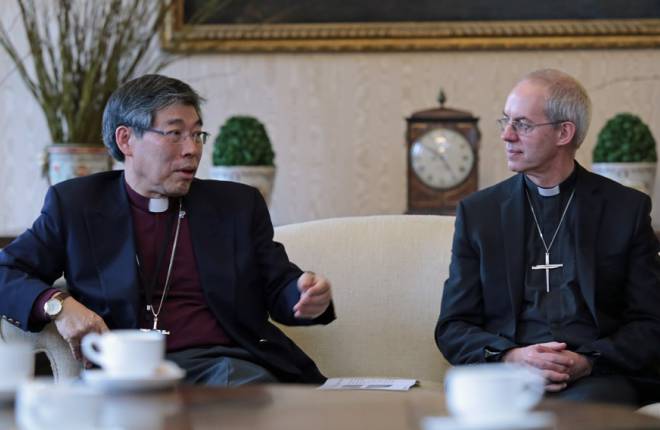 Archbishop Paul Kim and Archbishop Justin Welby