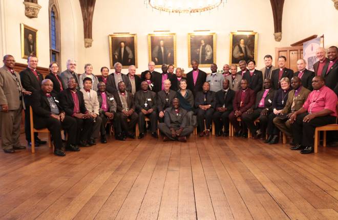 The Archbishop of Canterbury with new bishops of the Anglican Communion at Lambeth Palace