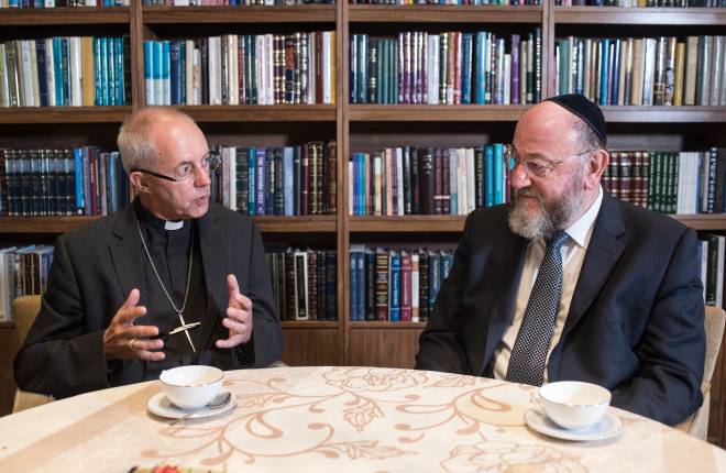 Archbishop and Chief Rabbi in conversation
