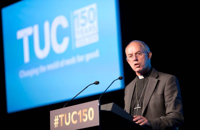 Justin Welby at the TUC