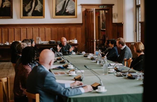 The Racial Justice Commission sitting around a table at Lambeth Palace.