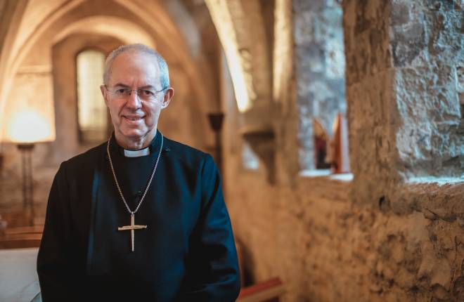 Archbishop Justin in the Crypt Chapel 