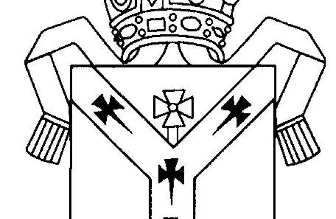 Black and white Canterbury Crest