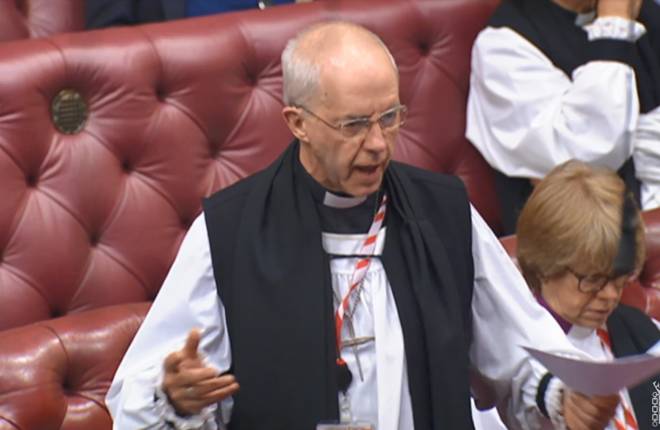 Archbishop delivers speech in the House of Lords 